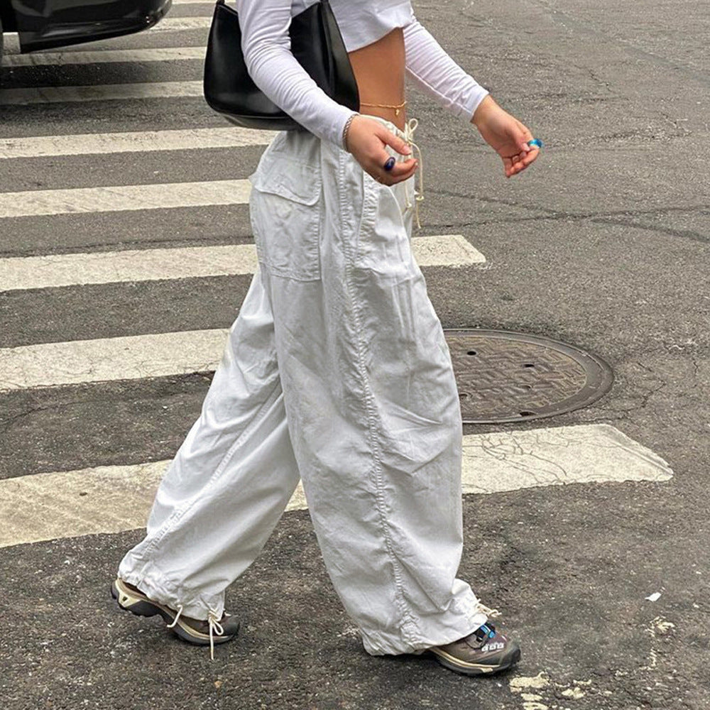 Damen weite Cargo-Hose mit praktischen Taschen Stalluxe