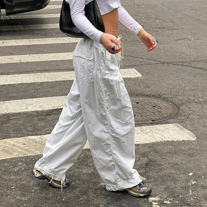 Damen weite Cargo-Hose mit praktischen Taschen Stalluxe