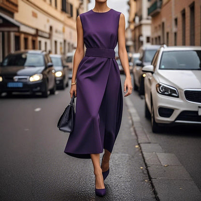Damen Elegantes A-Linien Maxikleid Stalluxe