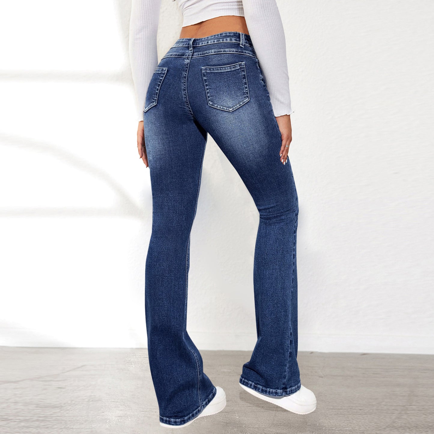 Damen Flared Jeans mit hohem Bund und weichem Denim Stalluxe