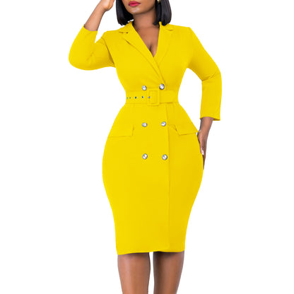 Damen Blazer-Kleid mit tailliertem Schnitt und abnehmbarem Gürtel Stalluxe