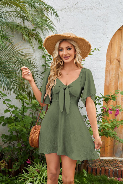 Damen Sommerkleid mit elegantem Knotendesign Stalluxe