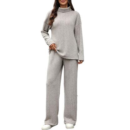Damen Grobstrick Pullover und Hose Set Stalluxe