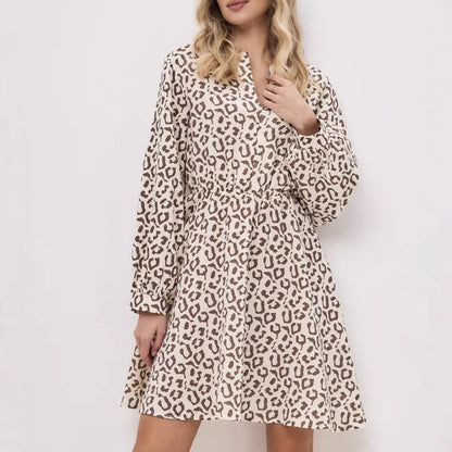 Damen Freizeitkleid mit taillierbarem Gürtel und eleganten Rüschendetails Stalluxe