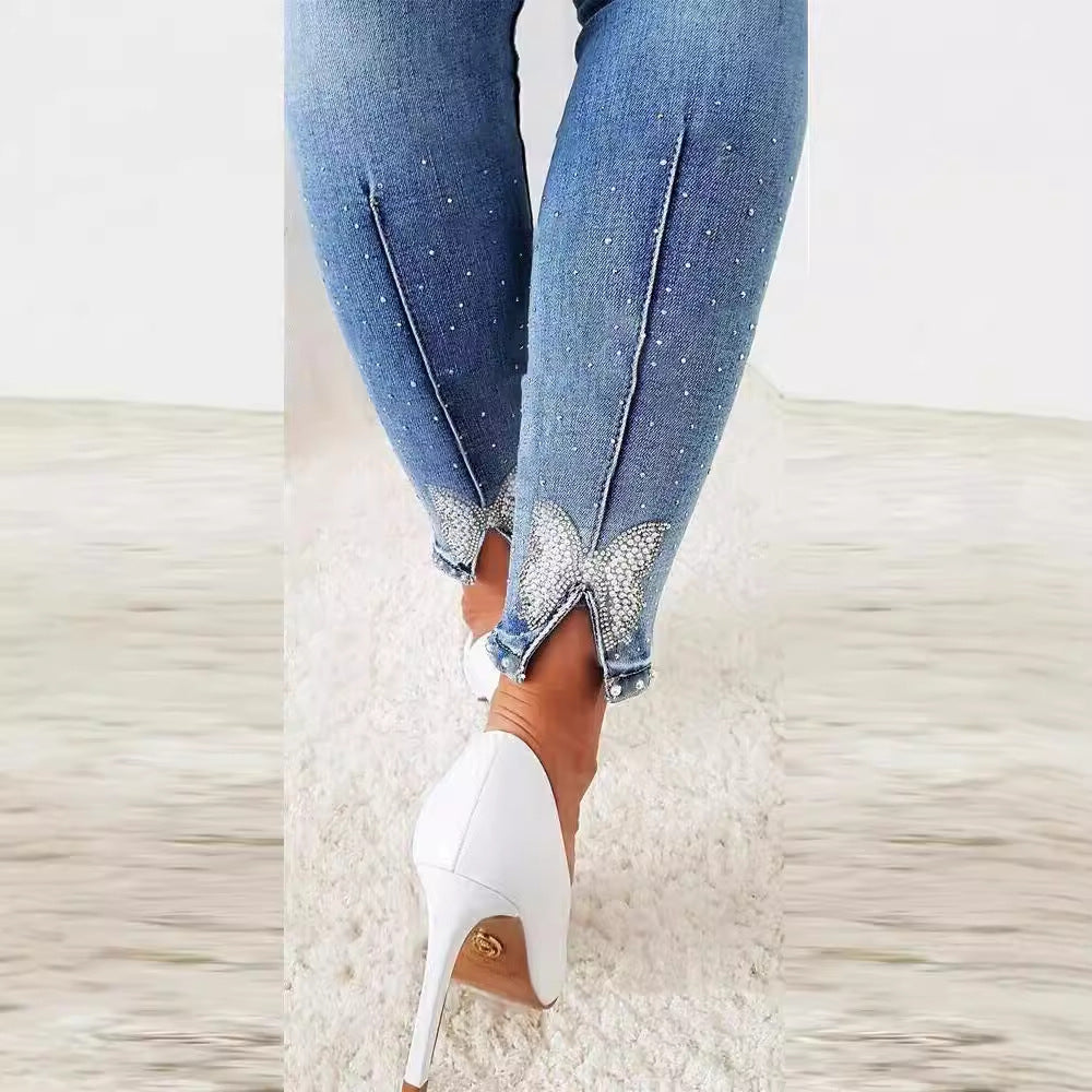 Damen High-Waist Skinny Jeans Stalluxe