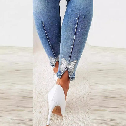 Damen High-Waist Skinny Jeans Stalluxe