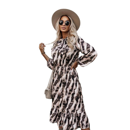 Damen Maxikleid mit elegantem Muster Stalluxe