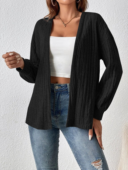 Damen Strickjacke mit strukturierter Oberfläche und langem Arm Stalluxe