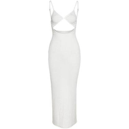 Damen Cut-Out Maxikleid mit sanfter Silhouette und edlen Drapierungen Stalluxe