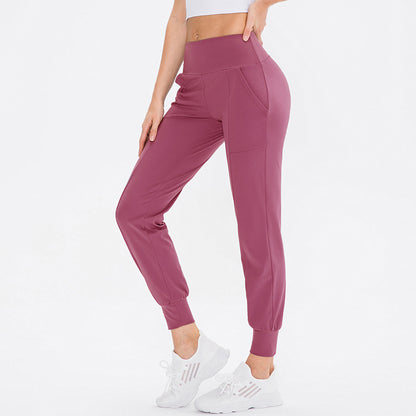 Damen Sportliche Jogginghose mit hoher Taille und praktischen Taschen Stalluxe