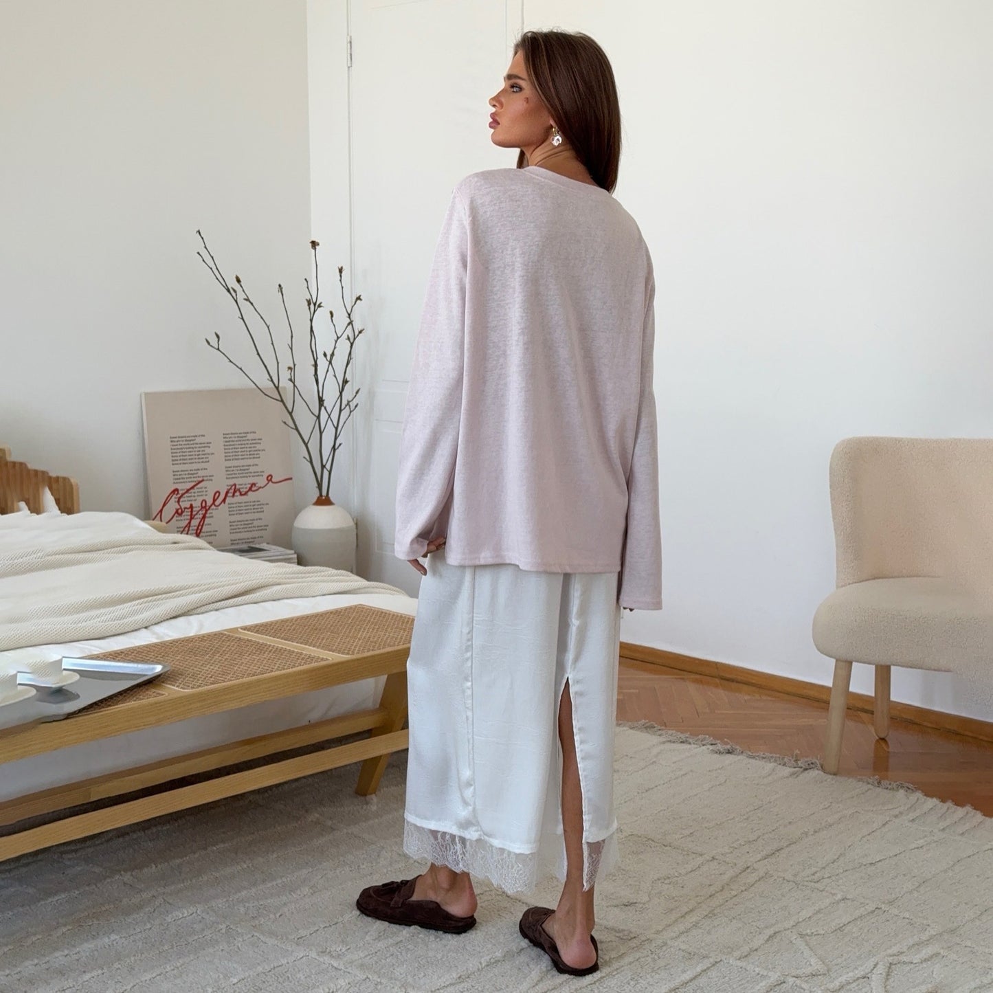 Damen Langarmshirt mit modischem Reißverschluss und sanften Nähten Stalluxe