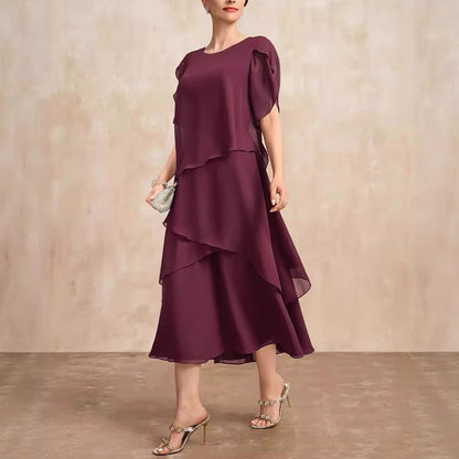 Damen Luftiges Maxikleid mit Schichten Stalluxe