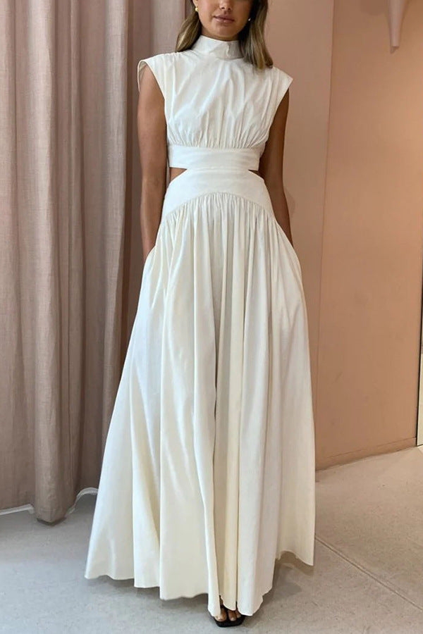 Damen Maxi-Kleid mit elegantem Neckholder undtailliertem Schnitt Stalluxe