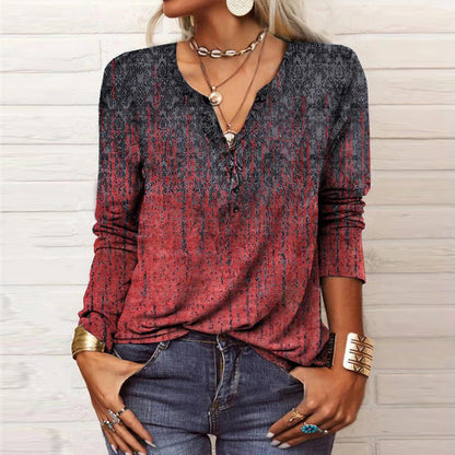 Damen Langarmshirt mit floralen Mustern und Halsausschnitt Stalluxe