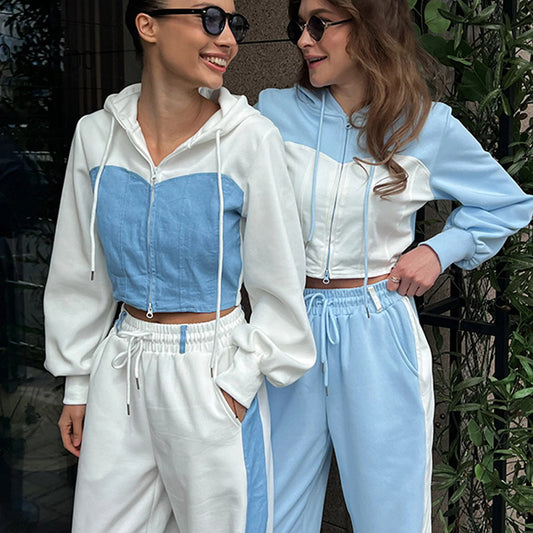 Damen lässiges Oberteil und weite Sporthose Set Stalluxe