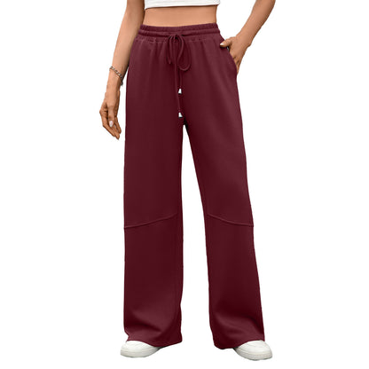 Damen Weite Freizeithose mit elastischem Bund und seitlichen Taschen Stalluxe