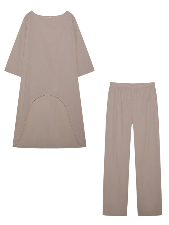 Damen Lässiges Freizeitoberteil und Hose Set Stalluxe Khaki