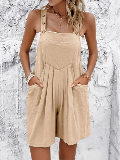 Damen Overall mit Taschen und Knopfdetails Stalluxe