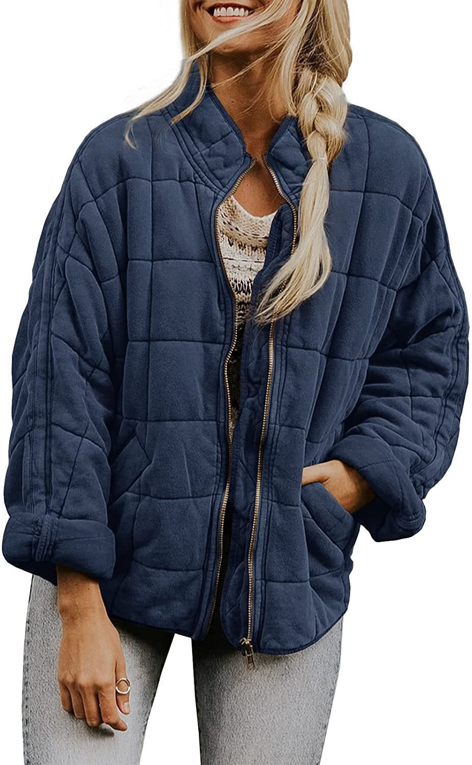 Damen Steppjacke mit hochschließendem Kragen und praktischen Tasche Stalluxe