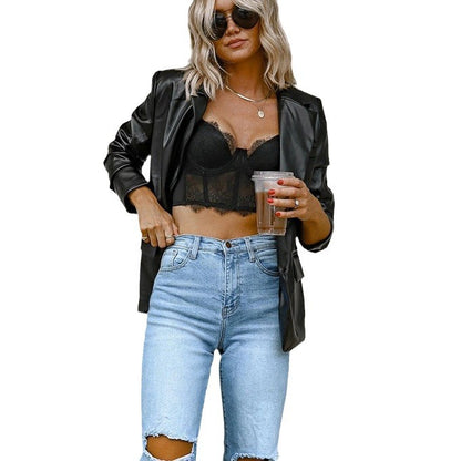Damen Weit geschnittene Jeans mit auffälligen Destroyed-Details Stalluxe