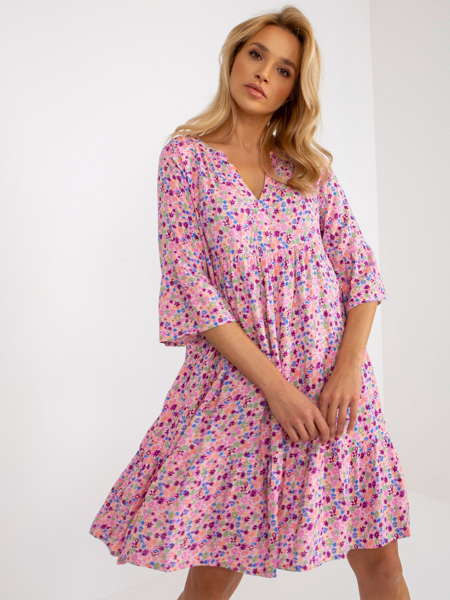 Damen Freizeitliches Tunika-Kleid mit verspieltem Muster Stalluxe