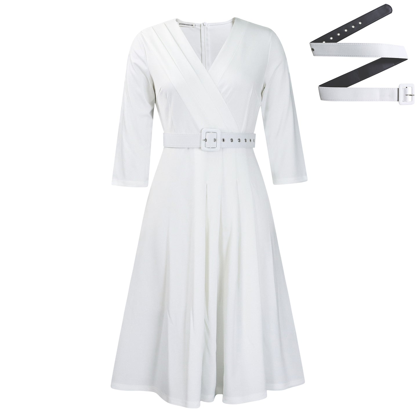 Damen Wickelkleid mit eleganter Taillierung und schickem Gürtel Stalluxe