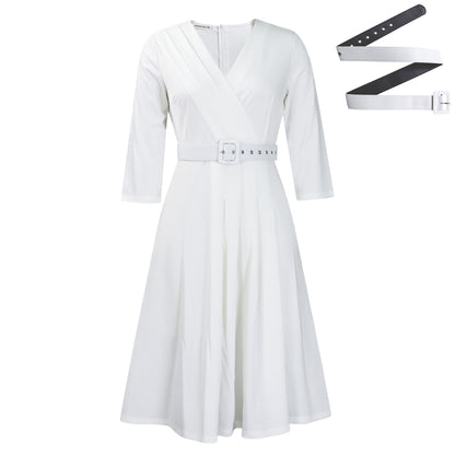 Damen Wickelkleid mit eleganter Taillierung und schickem Gürtel Stalluxe