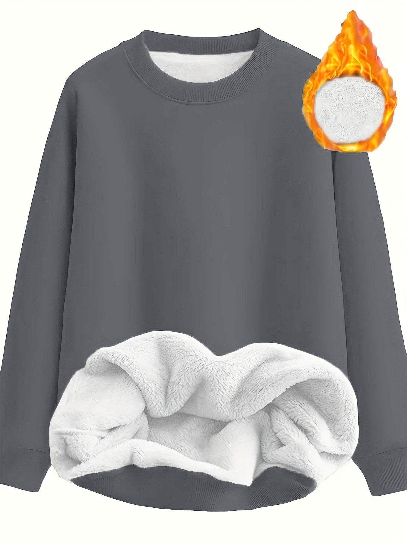 Damen Wärmendes Sweatshirt mit flauschigem Innenfutter Stalluxe