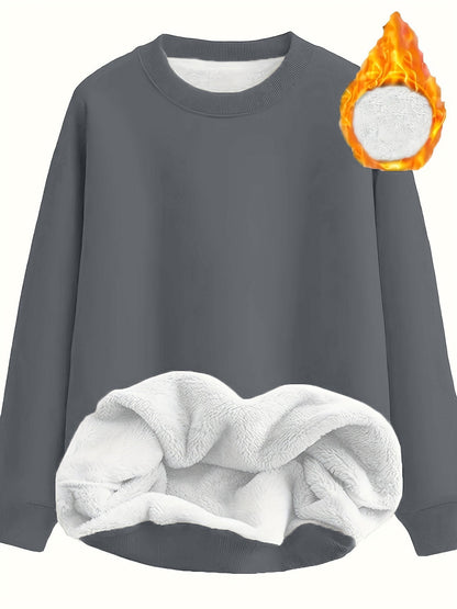 Damen Wärmendes Sweatshirt mit flauschigem Innenfutter Stalluxe