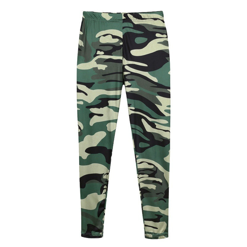 Damen Camouflage Fitness-Leggings im hochtaillierten Schnitt Stalluxe