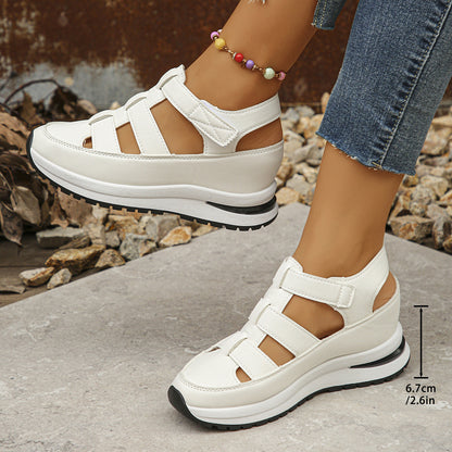 Damen Sportliche Sandalen mit modischem Riemendesign und bequemer Plateausohle Stalluxe