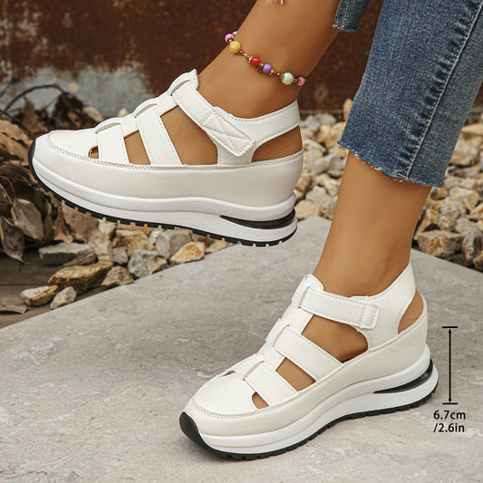 Damen Sportliche Sandalen mit modischem Riemendesign und bequemer Plateausohle Stalluxe