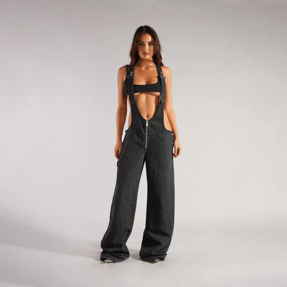 Damen Jeans-Latzhose mit modernen Schnitt und praktischen Taschen Stalluxe