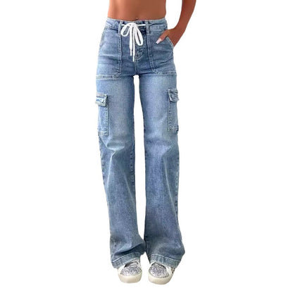 Damen Cargo-Jeans mit weichem Bund und praktischen Taschen Stalluxe