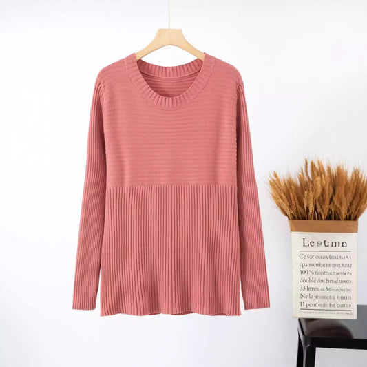 Damen Feinstrickpullover mit strukturiertem Design und Rundhalsausschnitt Stalluxe