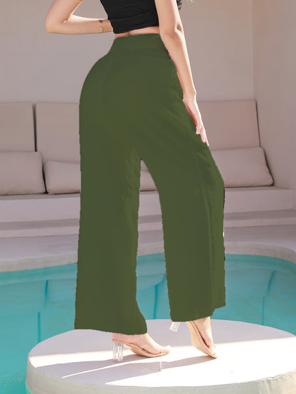 Damen Luftige weite Chinos mit elastischem Bund Stalluxe