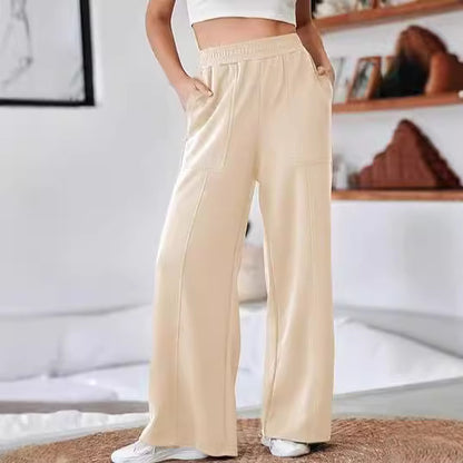 Damen Weite Sporthose mit elastischem Bund und praktischen Seitentaschen Stalluxe