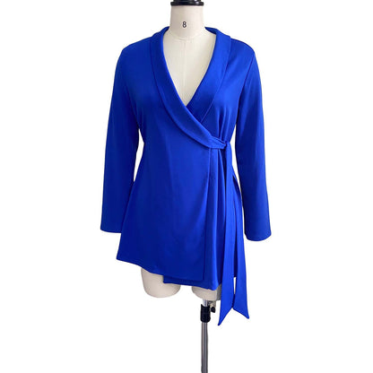 Damen Wickeljacke mit eleganten Details und schmalem Gürtel Stalluxe