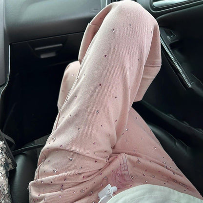 Damen Denim-Hose mit eleganten Perlenapplikationen und modischem Schnitt Stalluxe