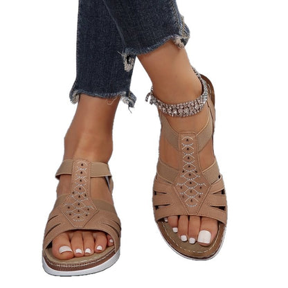 Damen Komfortable Sandalen mit elegantem Schnitt und atmungsaktiver Oberflächenstruktur Stalluxe