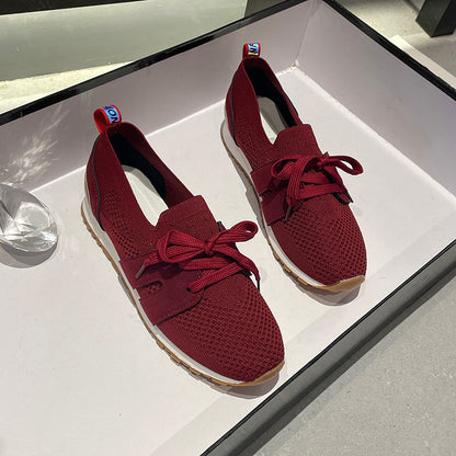 Damen Sportliche Sneakers mit atmungsaktivem Strickoberteil und elastischen Akzenten Stalluxe