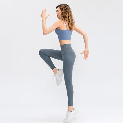 Damen Hochwertige Yogaleggings mit innovativem Kreuzbund und feuchtigkeitsregulierenden Eigenschaften Stalluxe