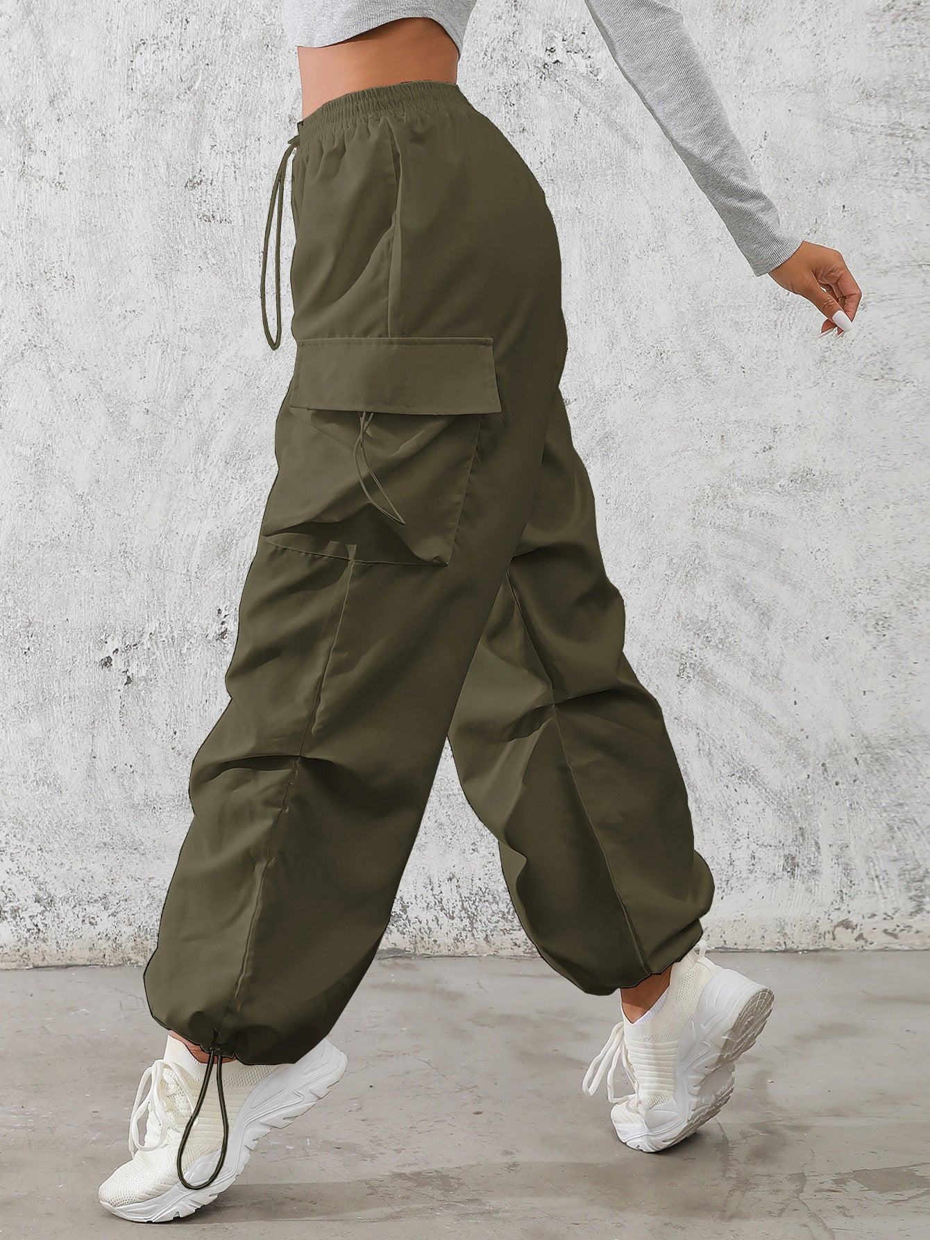 Damen Cargo-Hose mit praktischem Taschen-Design und elastischem Bund Stalluxe