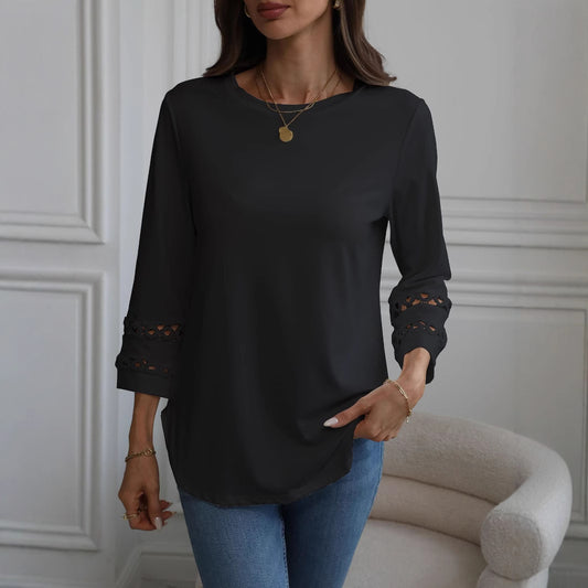 Damen modisches Oberteil mit eleganten Lochdetails Stalluxe