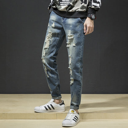 Herren Ripped Denim-Jeans im lässigen Urban-Style Stalluxe