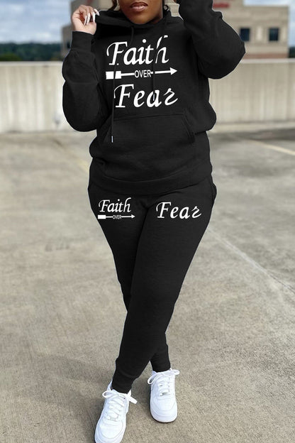 Damen Hoodie und Jogginghose Set mit inspirierendem Spruch Stalluxe