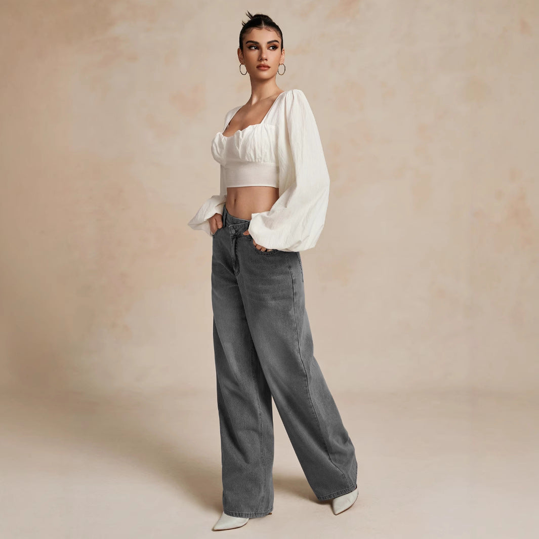 Damen weite High-Waist Jeans im aktuellen Casual-Look Stalluxe