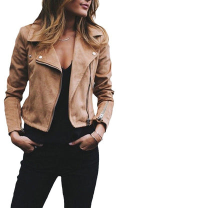 Damen Bikerjacke aus hochwertigem Material mit stylischem Reißverschluss Stalluxe