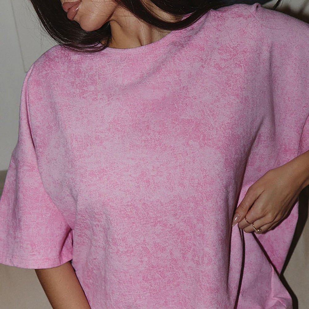 Damen Oversized T-Shirt mit strassverziertem Schriftzug Stalluxe