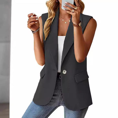Damen ärmelloses Blazer Stalluxe